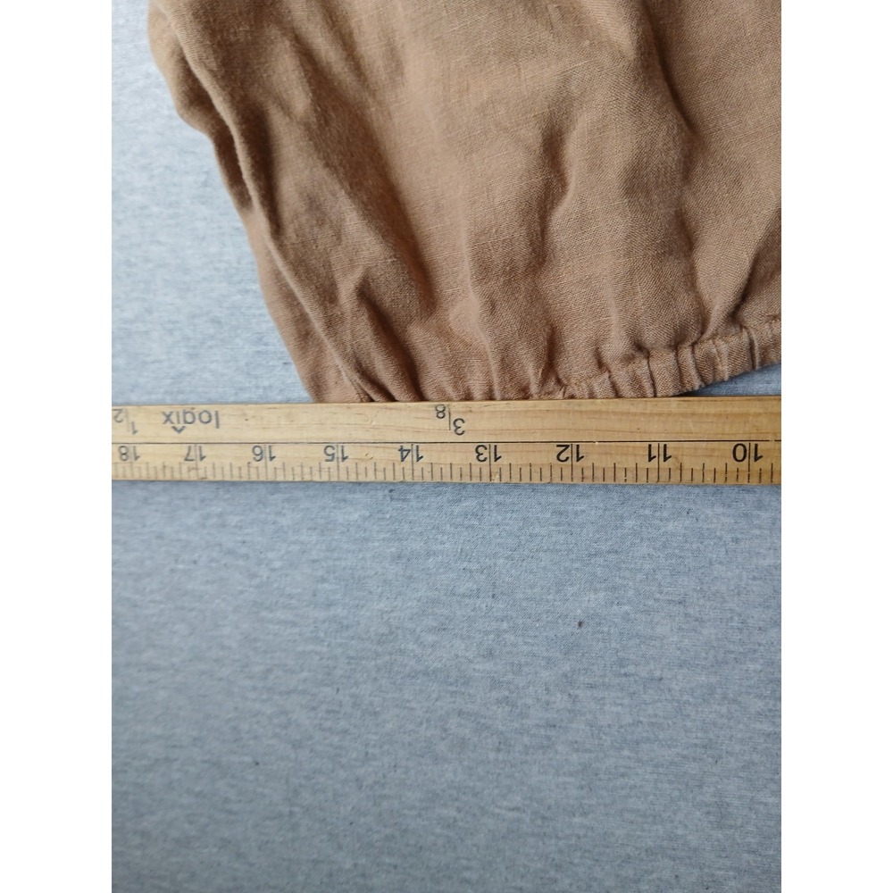 Eileen Fisher Pants Medium 100 Linen Wide Leg Beach Resort Lagenlook Pull On - Picture 7 of 12